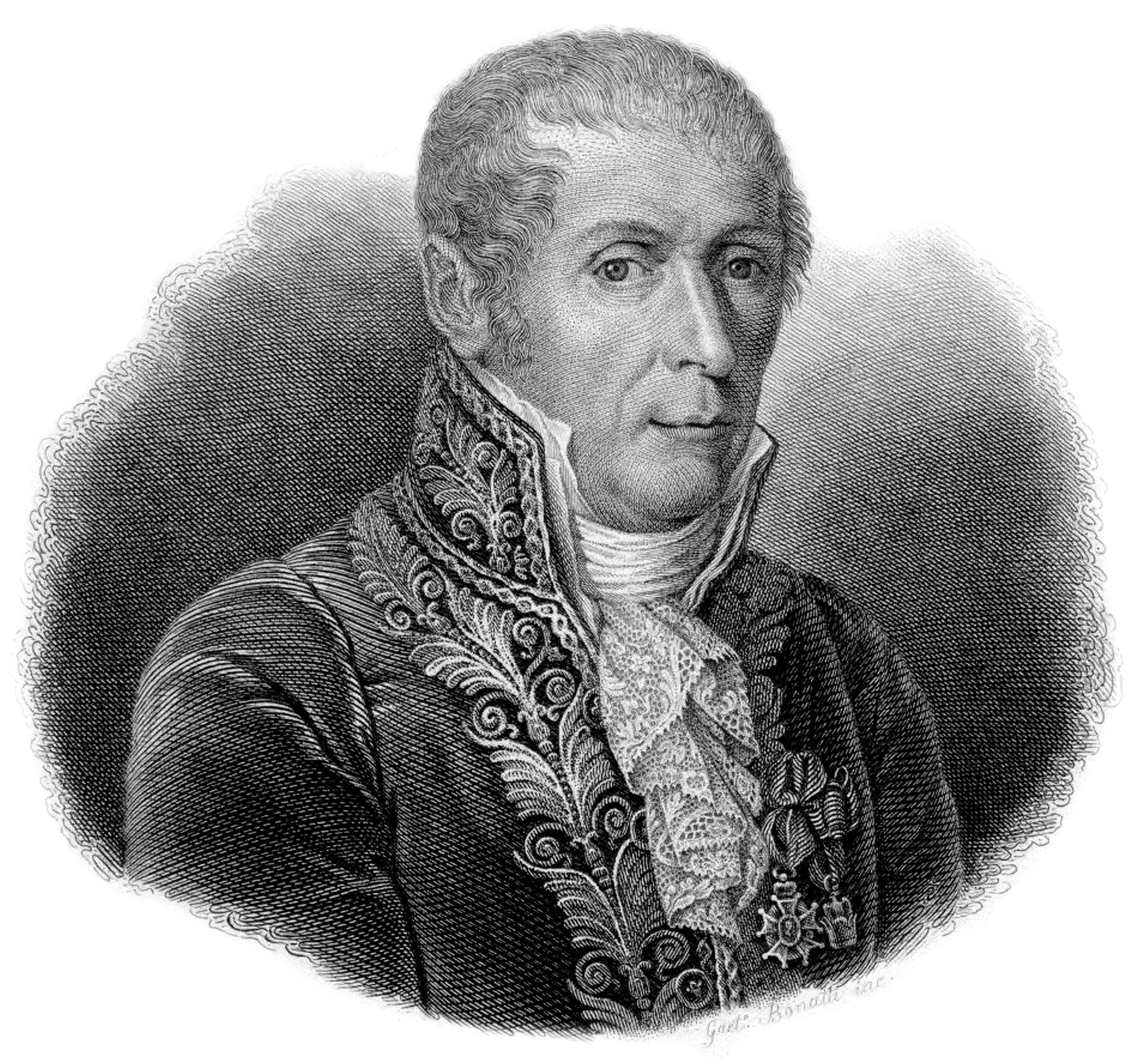 Imagem de referência de Alessandro Volta, descrito nos dados abertos como físico e químico italiano, um dos pioneiros da área elétrica