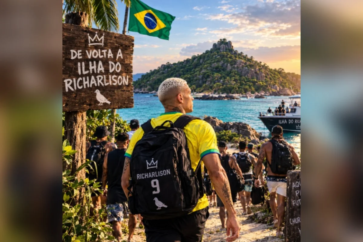 Richarlison ironiza em post nas redes: "Então não tem ninguém na ilha, né?"