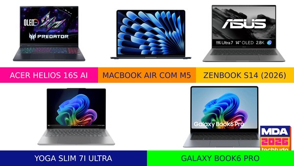 Qual é o melhor notebook de 2026? Veja finalistas do MDA TechTudo