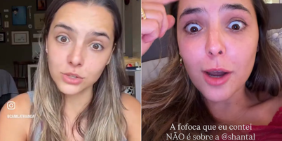 Internautas associaram relato de Camila Trianda ao casal Shantal e Mateus Verdelho Foto: Reprodução/Instagram @camilatrianda