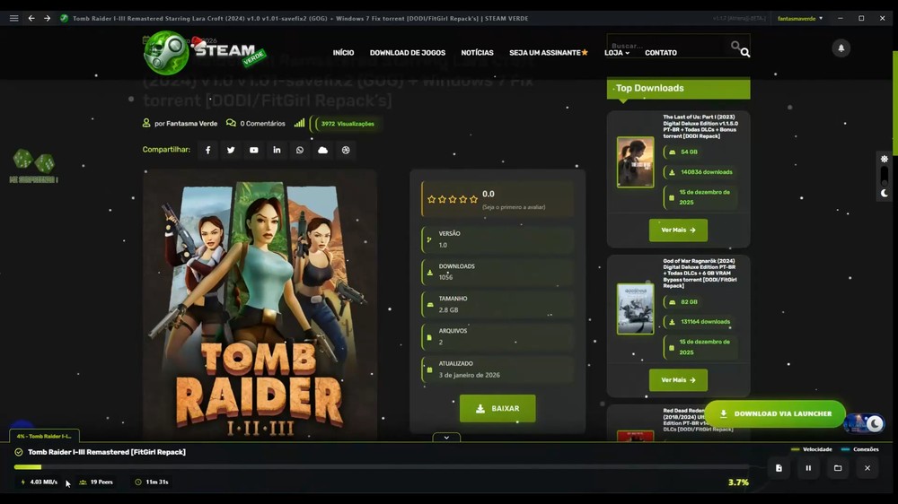 Interface do Steam Verde Launcher — Foto: Reprodução/Steam Verde