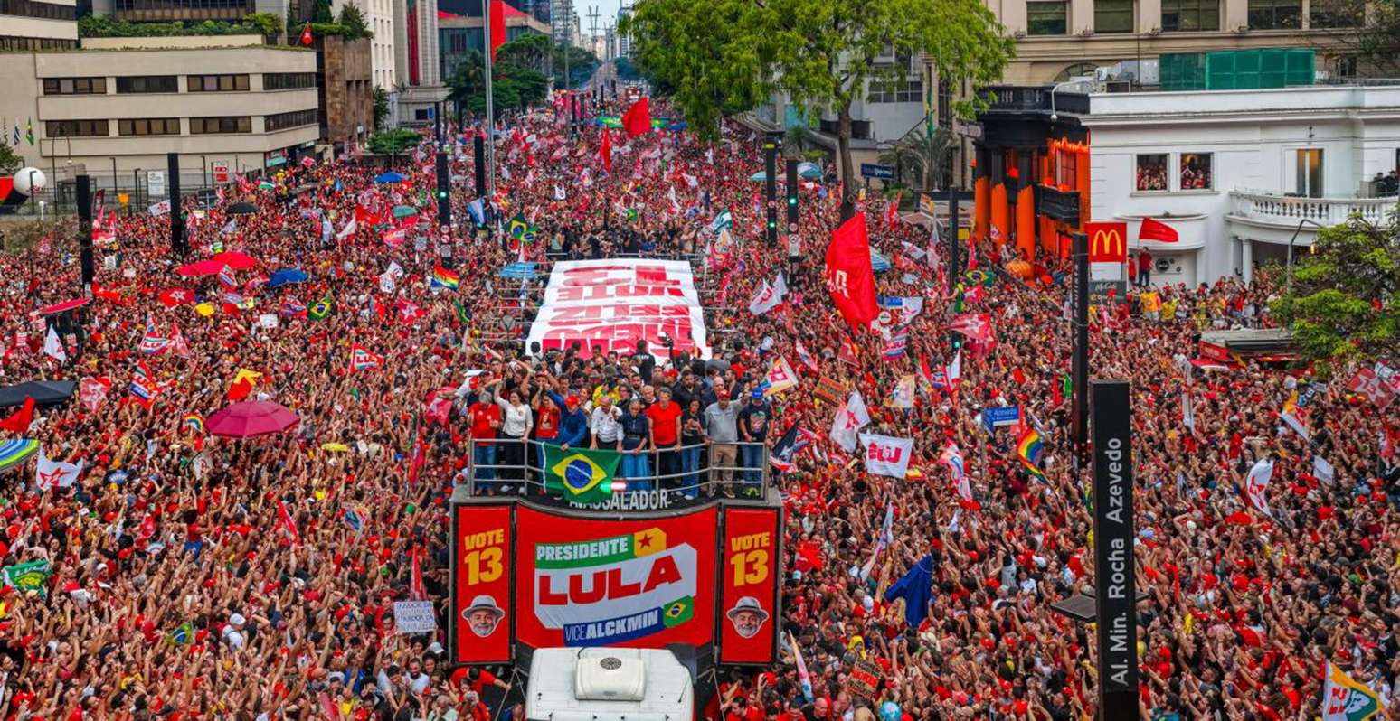 Campanha de Lula na Av. Paulista