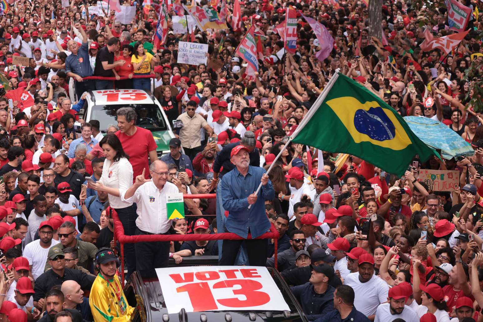 Campanha de Lula na Av. Paulista