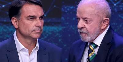 Candidatos à presidência da República, Flávio Bolsonaro (PL) e Luiz Inácio Lula da Silva (PT) Foto: Werther Santana/Estadão / Estadão