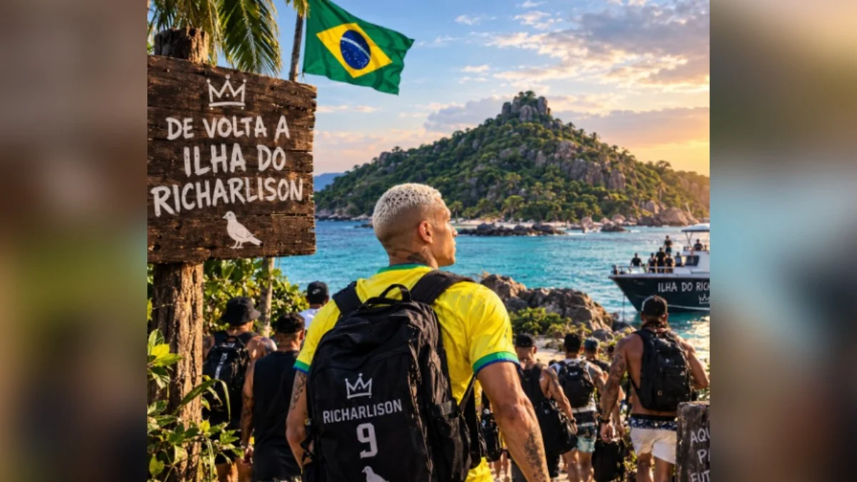 Richarlison ironiza em post nas redes: "Então não tem ninguém na ilha, né?"