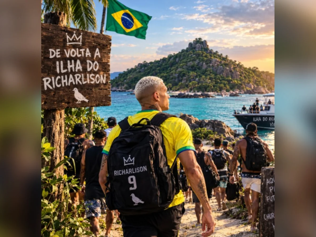 Richarlison ironiza em post nas redes: "Então não tem ninguém na ilha, né?"