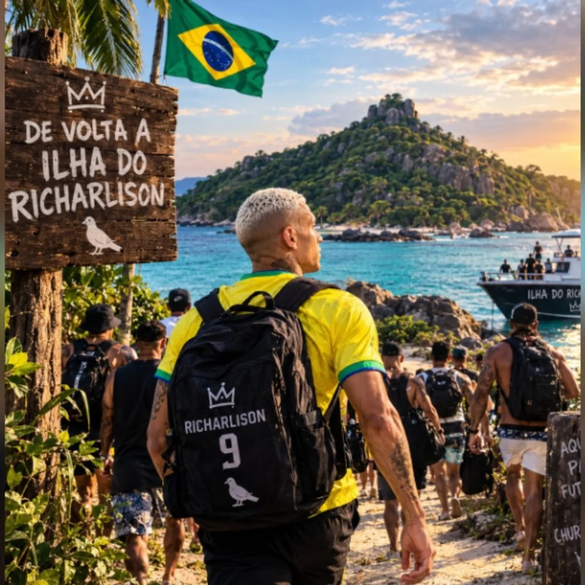 Richarlison ironiza em post nas redes: "Então não tem ninguém na ilha, né?"